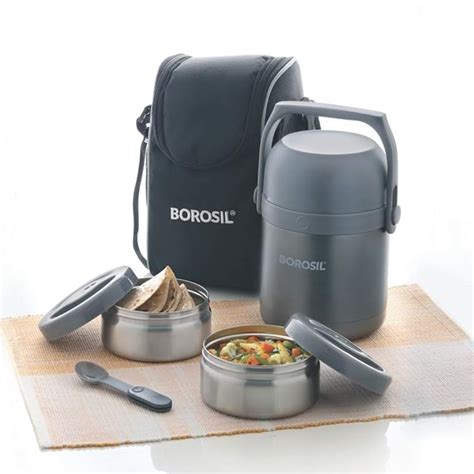 borosil hot-n-fresh stainless steel insulated lunch box|Hot N Fresh Borosil Lunch Boxes .